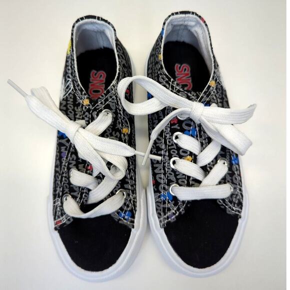 Peanuts Snoopy Black Canvas Lace-Up Converse Style Children's Shoes Size 10 - Picture 7 of 10